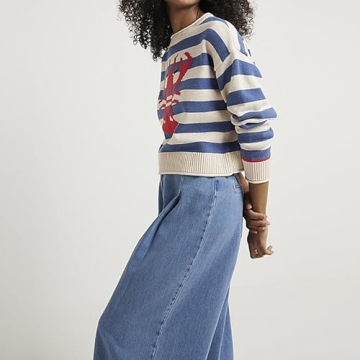 SOOKABEILA Y2K Graphic Sweater Women Oversized Fall Pullover