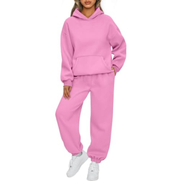 AUTOMET Oversized Women Sweatsuit Two Piece Lounge Set