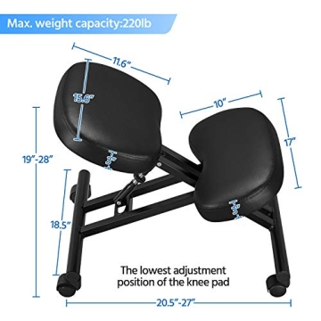 Yaheetech Ergonomic Kneeling Chair for Posture Correction
