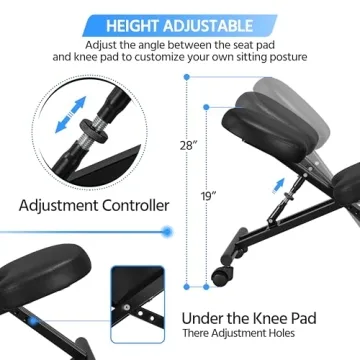 Yaheetech Ergonomic Kneeling Chair for Posture Correction