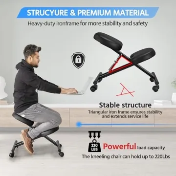 Yaheetech Ergonomic Kneeling Chair for Posture Correction