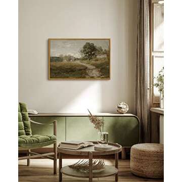InSimSea Framed Canvas Wall Art Vintage Decor, Room Decor Classical Oil Painting Canvas Prints Arkvi...
