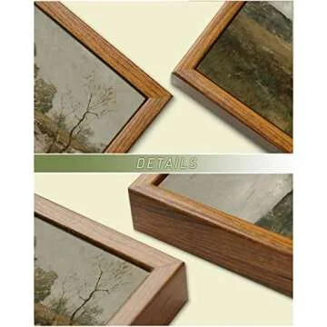 InSimSea Framed Canvas Wall Art Vintage Decor, Room Decor Classical Oil Painting Canvas Prints Arkville Landscape Vintage Wall Art Home Decor, 16"x24"