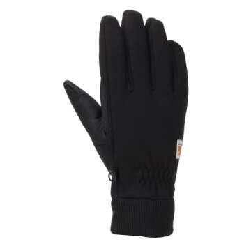 Carhartt mens C-touch Work Cold Weather Gloves, Black, Large Pack of 1 US