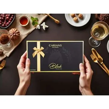 CARIANS Dark Chocolate Valentine's Day Gourmet Truffles Box, Belgium Dark Chocolate Limited Edition, Chocolate Gift, Gourmet Chocolate Basket, Holiday, Valentine's Day Chocolate Gift Box