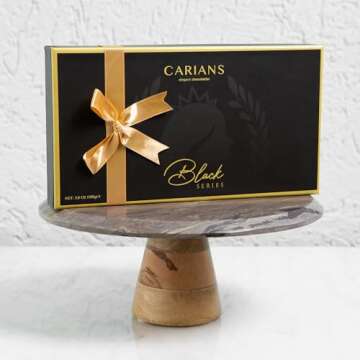 CARIANS Dark Chocolate Valentine's Day Gourmet Truffles Box, Belgium Dark Chocolate Limited Edition, Chocolate Gift, Gourmet Chocolate Basket, Holiday, Valentine's Day Chocolate Gift Box