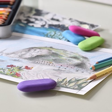 Emraw Bright Color Oval Soft Eraser - Perfect for All Ages