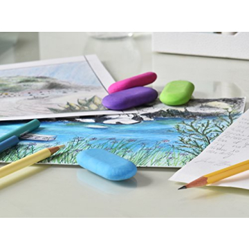 Emraw Bright Color Oval Soft Eraser - Perfect for All Ages