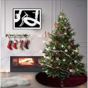 Sophia-Art Christmas Tree Skirt, Luxury Velvet Plush Skirt, Xmas Decoration Holiday Party Décor, So...