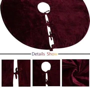 Sophia-Art Luxury Velvet Plush Tree Skirt for Holidays