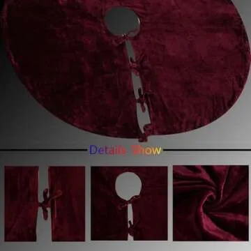 Sophia-Art Luxury Velvet Plush Tree Skirt for Holidays