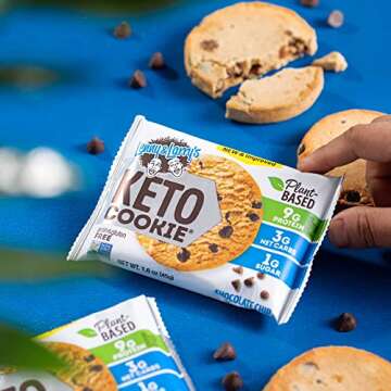 Lenny & Larry's Keto Cookie, Chocolate Chip, Soft Baked, 9g Plant Protein, 3g Net Carbs, Vegan, Non-GMO, 1.6 Ounce Cookie (Pack of 12) packaging may vary