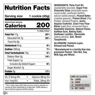 Lenny & Larry's Keto Cookie, Chocolate Chip, Soft Baked, 9g Plant Protein, 3g Net Carbs, Vegan, Non-GMO, 1.6 Ounce Cookie (Pack of 12) packaging may vary