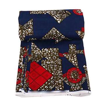 Ankara Wax Prints Fabric for Party Dress and Crafts - 6 Yards