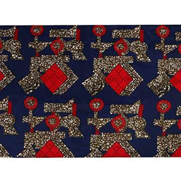 Ankara Wax Prints Fabric for Party Dress and Crafts - 6 Yards