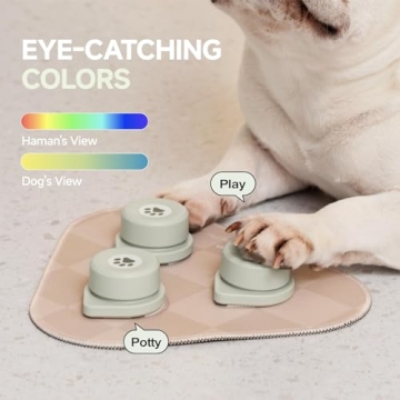 Recordable Dog Training Buttons with Mat for Pets