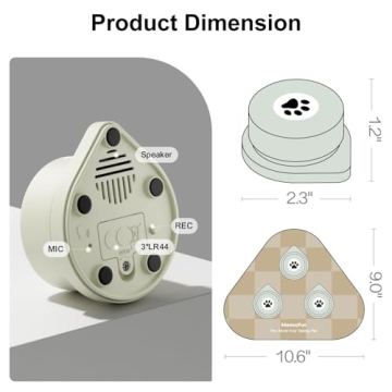 Recordable Dog Training Buttons with Mat for Pets