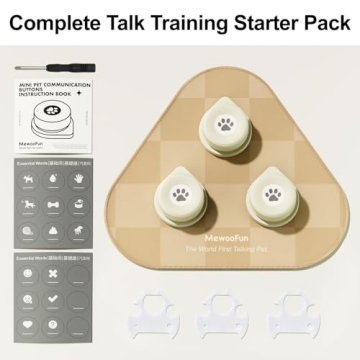 Recordable Dog Training Buttons with Mat for Pets