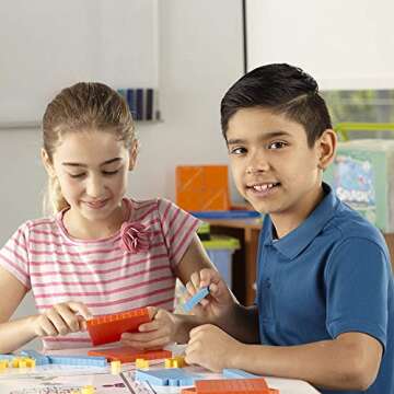 hand2mind Differentiated Plastic Base Ten Blocks Complete Set, Place Value Blocks, Counting Cubes, Base Ten Blocks Classroom Set, Math Blocks Kindergarten, Base 10 Math Manipulatives (Set of 121)