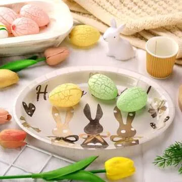 Nitial Easter Oval Paper Plates - 100 Count Dinnerware