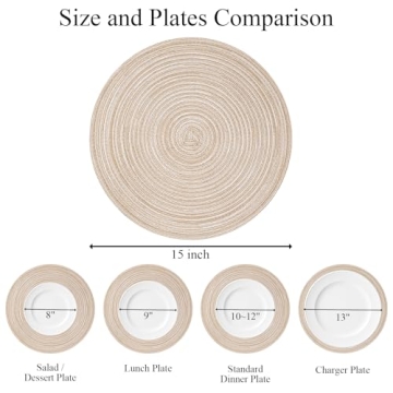 Stylish SHACOS Round Braided Placemats Set for Dining