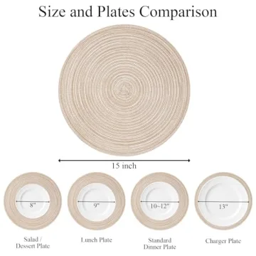 Stylish SHACOS Round Braided Placemats Set for Dining