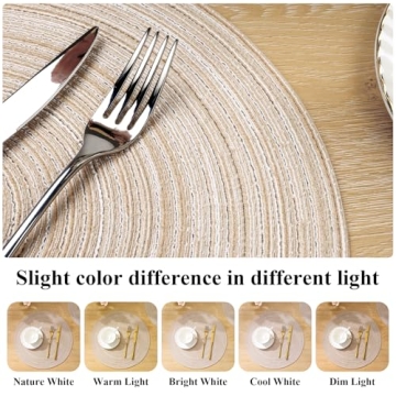 Stylish SHACOS Round Braided Placemats Set for Dining