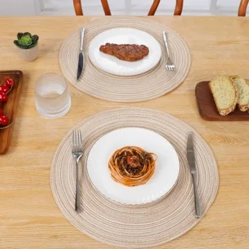 Stylish SHACOS Round Braided Placemats Set for Dining