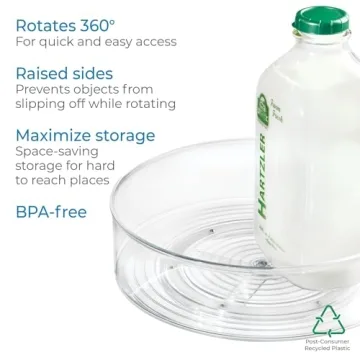 iDesign Fridge Binz Turntable for Kitchen Organization