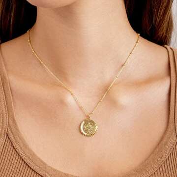 Gorjana Compass Coin Necklace for Women - Stylish Jewelry