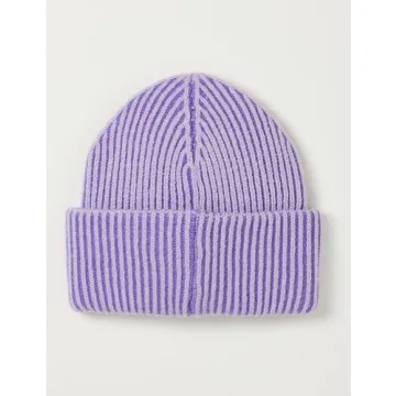 Stay Fashionable with The Drop Two-Tone Beanie in Lavender