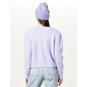 Stay Fashionable with The Drop Two-Tone Beanie in Lavender