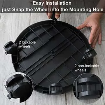 Majade Plant Stand with Wheels, 2 Pack Plant Caddy with Wheels, 13.5” Rolling Plant Stand, Plant Dolly with Wheels Heavy Duty, Plant Roller with Casters for Patio, Outdoor and Indoor.