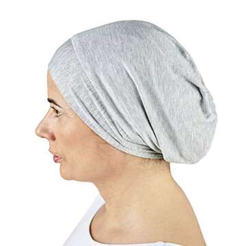 ThickTails Satin Lined Sleep Cap - Slouchy Sleeping Beanie Hat. Premium Quality Headwear for Frizzy ...