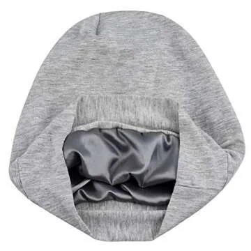 ThickTails Satin Lined Sleep Cap - Slouchy Sleeping Beanie Hat. Premium Quality Headwear for Frizzy Hair Women. Ultra Soft, Smooth Natural Breathable Bonnet. Helps Prevent Hair Breakage and Frizzines