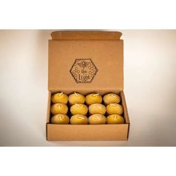 Pure Beeswax Votive Candles for Home & Holiday Gifts