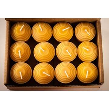Pure Beeswax Votive Candles for Home & Holiday Gifts