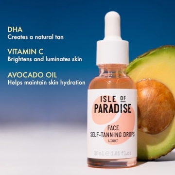 Isle of Paradise Self Tanning Drops - Light and Vegan
