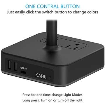 Stylish KAFRI RGB Dual Headphone Stand with Charger