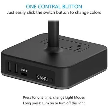 Stylish KAFRI RGB Dual Headphone Stand with Charger