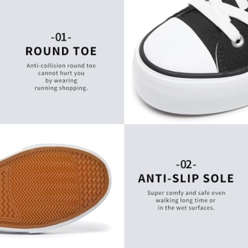 FRACORA Womens High Top Canvas Platform Sneakers for Style