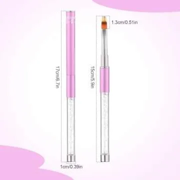 Ombre Nail Brush for Artistic Nail Designs - Rhinestone Handle for Elegant Touch