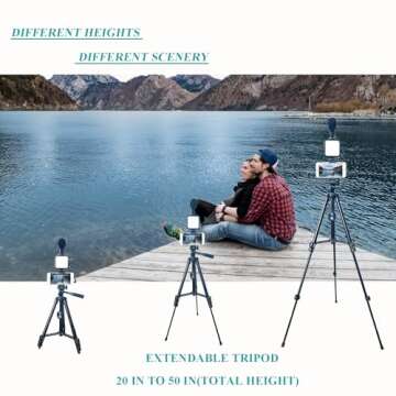 Carrotech Vlogging Kit for iPhone, Vlogging kit for Android Phone,YouTube Starter Kit with Two Tripo...