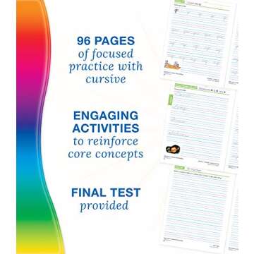 Spectrum Grades 3-5 Cursive Handwriting Workbook, Lowercase and Uppercase Letters, Vocabulary, and More Writing Practice, Classroom or Homeschool Curriculum