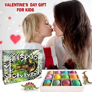 Colorful Dinosaur Bath Bombs with Surprise Toys for Kids