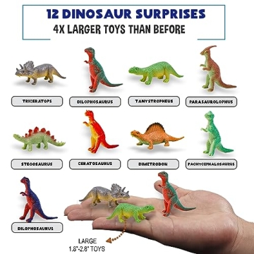 Colorful Dinosaur Bath Bombs with Surprise Toys for Kids