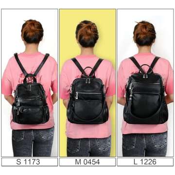 UTO Women Backpack Purse Leather Vegan Ladies Fashion Designer Rucksack Convertible Travel Shoulder Bag with Tassel Brown