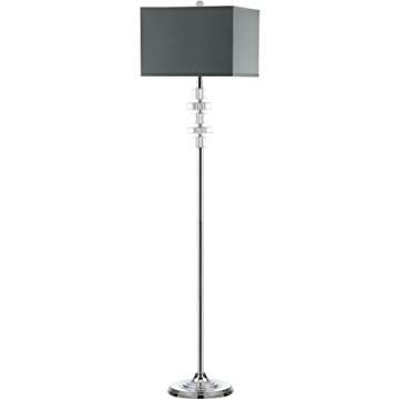 SAFAVIEH Lighting Collection Times Square Modern Clear Crystal/ Chrome 60-inch Living Room Bedroom H...