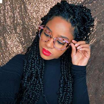 TOYOTRESS Tiana Passion Twist Hair - 16 inch Pre-twisted Crochet Braids Natural Black, Synthetic Bra...