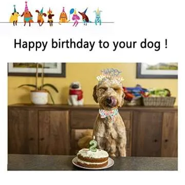 Durable Adjustable Bow Tie Collar for Birthday Dogs